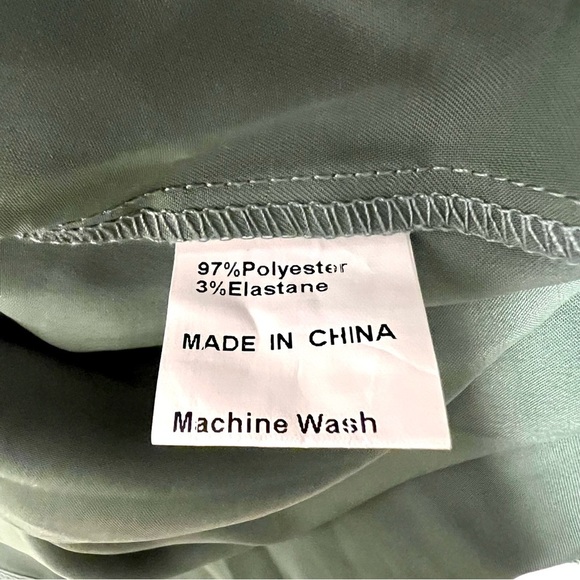 NWT KIRUNDO Women Satin Mock Neck Party Cocktail Midi Dress Wrap Ruffle size L - Picture 11 of 12